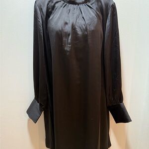 H&M Elegant Black Women's Satin Dress